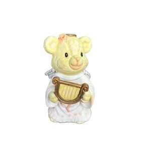 Ganz Angel Teddy Bear with Harp Ceramic Figurine